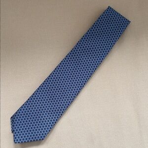Ermenegildo Zegna Blue Houndstooth Tie
